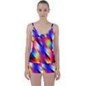 Abstract Background Colorful Pattern Tie Front Two Piece Tankini View1