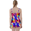 Abstract Background Colorful Pattern Tie Front Two Piece Tankini View2