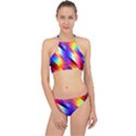 Abstract Background Colorful Pattern Racer Front Bikini Set View1