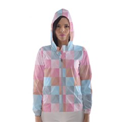 Abstract Pattern Background Pastel Hooded Windbreaker (women) by Nexatart