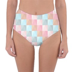 Abstract Pattern Background Pastel Reversible High-waist Bikini Bottoms by Nexatart