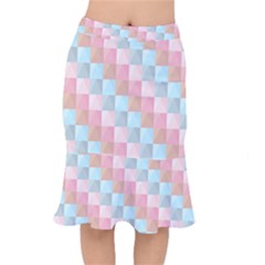 Abstract Pattern Background Pastel Mermaid Skirt by Nexatart