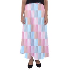 Abstract Pattern Background Pastel Flared Maxi Skirt by Nexatart