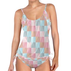 Abstract Pattern Background Pastel Tankini Set by Nexatart