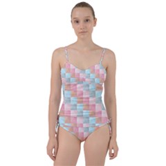 Abstract Pattern Background Pastel Sweetheart Tankini Set by Nexatart