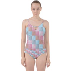 Abstract Pattern Background Pastel Cut Out Top Tankini Set by Nexatart