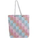 Abstract Pattern Background Pastel Full Print Rope Handle Tote (Large) View2