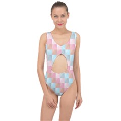 Abstract Pattern Background Pastel Center Cut Out Swimsuit by Nexatart