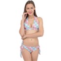 Abstract Pattern Background Pastel Tie It Up Bikini Set View1