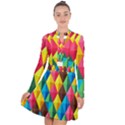 Background Colorful Abstract Long Sleeve Panel Dress View1