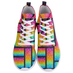 Background Colorful Abstract Men s Lightweight High Top Sneakers