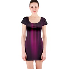 Theater Cinema Curtain Stripes Short Sleeve Bodycon Dress by Nexatart