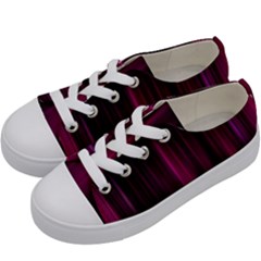 Theater Cinema Curtain Stripes Kids  Low Top Canvas Sneakers by Nexatart