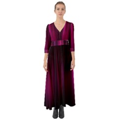 Theater Cinema Curtain Stripes Button Up Boho Maxi Dress