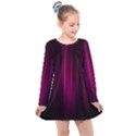 Theater Cinema Curtain Stripes Kids  Long Sleeve Dress View1