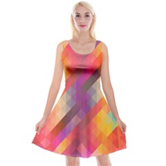 Abstract Background Colorful Pattern Reversible Velvet Sleeveless Dress by Nexatart