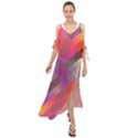 Abstract Background Colorful Pattern Maxi Chiffon Cover Up Dress View1