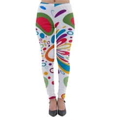 Light Circle Background Points Lightweight Velour Leggings