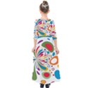 Light Circle Background Points Kids  Quarter Sleeve Maxi Dress View2