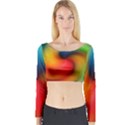 Abstract Spiral Art Creativity Long Sleeve Crop Top View1