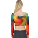 Abstract Spiral Art Creativity Long Sleeve Crop Top View2