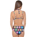 Background Colorful Abstract Double Strap Halter Bikini Set View2