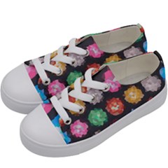 Background Colorful Abstract Kids  Low Top Canvas Sneakers by Nexatart