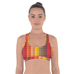 Abstract Pattern Background Cross Back Sports Bra by Nexatart