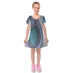 Abstract Background Abstraction Kids  Short Sleeve Velvet Dress by Nexatart