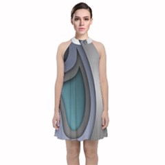 Abstract Background Abstraction Velvet Halter Neckline Dress  by Nexatart