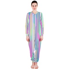 Background Abstract Pastels Onepiece Jumpsuit (ladies)  by Nexatart