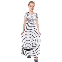 Spiral Eddy Route Symbol Bent Kids  Short Sleeve Maxi Dress