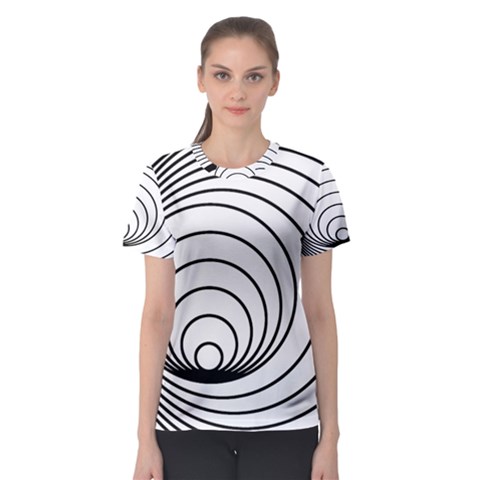 Spiral Eddy Route Symbol Bent Women s Sport Mesh Tee by Nexatart