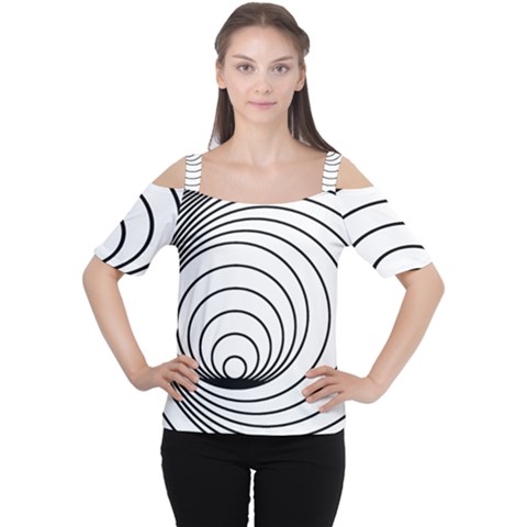 Spiral Eddy Route Symbol Bent Cutout Shoulder Tee by Nexatart