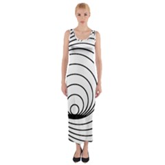 Spiral Eddy Route Symbol Bent Fitted Maxi Dress by Nexatart