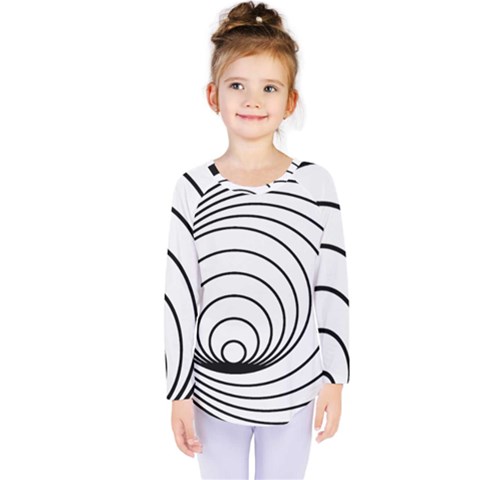 Spiral Eddy Route Symbol Bent Kids  Long Sleeve Tee by Nexatart