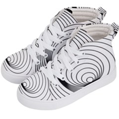 Spiral Eddy Route Symbol Bent Kid s Hi-top Skate Sneakers by Nexatart