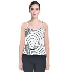 Spiral Eddy Route Symbol Bent Velvet Spaghetti Strap Top by Nexatart