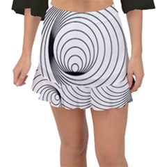 Spiral Eddy Route Symbol Bent Fishtail Mini Chiffon Skirt by Nexatart