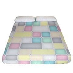 Background Abstract Pastels Square Fitted Sheet (california King Size) by Nexatart