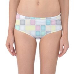 Background Abstract Pastels Square Mid-waist Bikini Bottoms by Nexatart