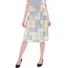 Background Abstract Pastels Square Midi Beach Skirt by Nexatart