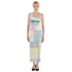 Background Abstract Pastels Square Fitted Maxi Dress by Nexatart