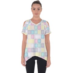 Background Abstract Pastels Square Cut Out Side Drop Tee by Nexatart