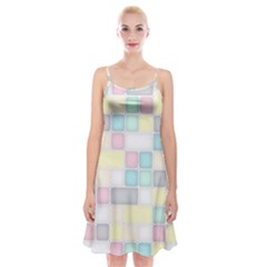 Background Abstract Pastels Square Spaghetti Strap Velvet Dress by Nexatart