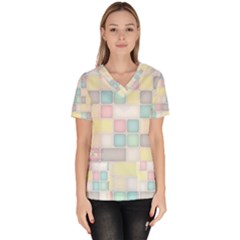 Background Abstract Pastels Square Scrub Top by Nexatart