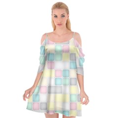 Background Abstract Pastels Square Cutout Spaghetti Strap Chiffon Dress by Nexatart