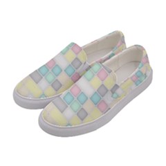 Background Abstract Pastels Square Women s Canvas Slip Ons by Nexatart