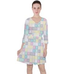 Background Abstract Pastels Square Ruffle Dress by Nexatart