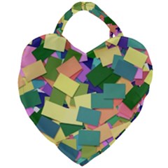 List Post It Note Memory Giant Heart Shaped Tote by Nexatart